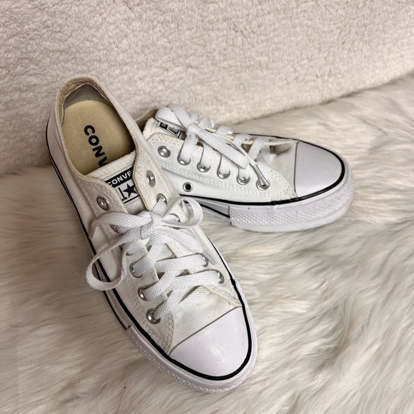 Converse All Star White Canvas Shoes - Picture 10 of 10